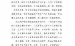 桔子树的来临短文（桔子树生长的过程作文）