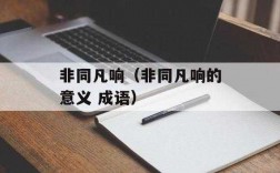 非同凡想短文（非同凡响百科）