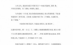 往事这篇短文答案（往事短文阅读理解）