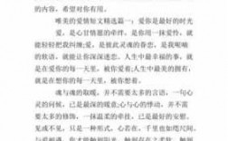 唯美言情短文（优美言情文段）