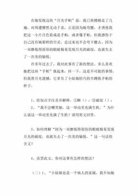 月光手帕短文（月光手帕的主要内容）-图3