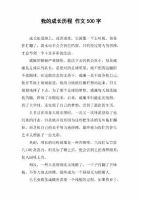 成长历程短文（成长历程的作文500字）-图1