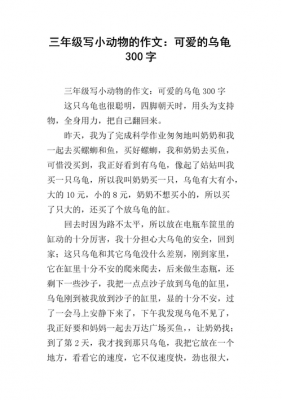 小乌龟的短文（小乌龟的短文三年级）-图1