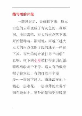 关于小雨的短文章（关于小雨的片段）-图2