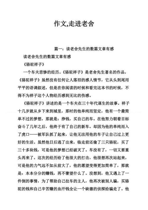 老舍先生短文及答案（老舍先生阅读）-图2