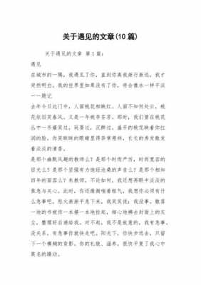 有关遇见的短文（关于遇见的短文100字左右）-图1