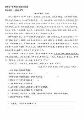 六年级下册阅读短文（六年级下册阅读文章）-图1