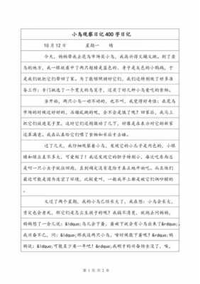 鸟儿观察短文（观察鸟类日记五篇）-图2