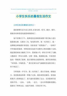 快乐暑假小短文（快乐暑假的范文）-图1