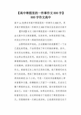 高中寒假短文（高中寒假精选作文600字）-图3