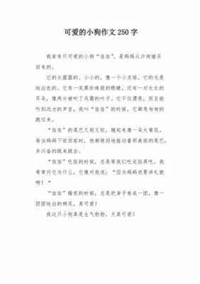 小狗250字短文（小狗作文250字三年级作文）-图1