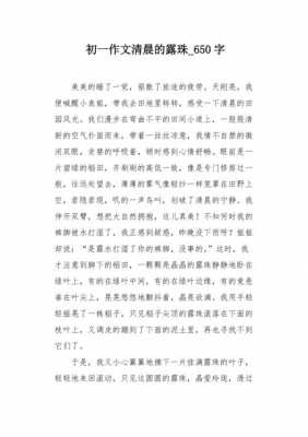 b露水的短文（关于露水的作文800字）-图1