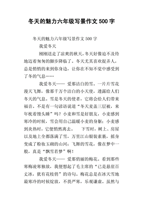 冬天的魅力短文阅读（冬天的魅力阅读答案）-图2