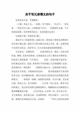 兄弟情短文阅读（兄弟感情文章）-图2