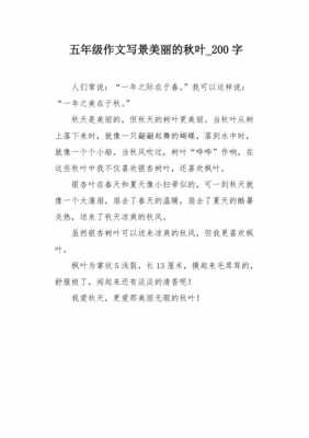 秋叶短文200字（秋叶200字作文）-图1